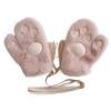 Women's Winter Cold hat Gloves Sweet and Cute Three-Dimensional Rabbit Ears Plush Ear Protection hat Cute Head Cover hat (Color : Gloves Pink, Size : 53 * 62cm) view 1