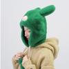 Women's Winter Cold hat Gloves Sweet and Cute Three-Dimensional Rabbit Ears Plush Ear Protection hat Cute Head Cover hat (Color : Gloves Pink, Size : 53 * 62cm) view 2