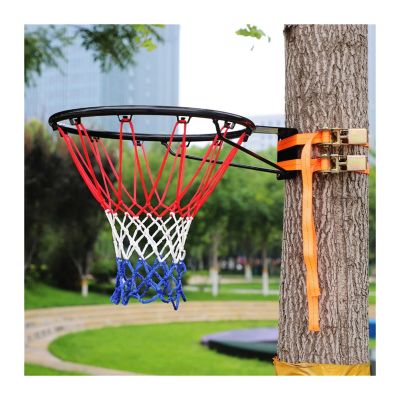 AOKLEY Portable Shoot at The Basket Frame Free Punching Basketball Frame, Wall Mounted Standard Hoop, Portable Shooting Basket for Outdoor and Indoor Use (Color : Black, Size : 35cm)