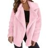 Akivide Women Loose Faux Fur Warm Coat Trendy Winter Fuzzy Fleece Sherpa Lightweight Button Lapel Jacket Clothes view 1