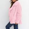 Akivide Women Loose Faux Fur Warm Coat Trendy Winter Fuzzy Fleece Sherpa Lightweight Button Lapel Jacket Clothes view 4