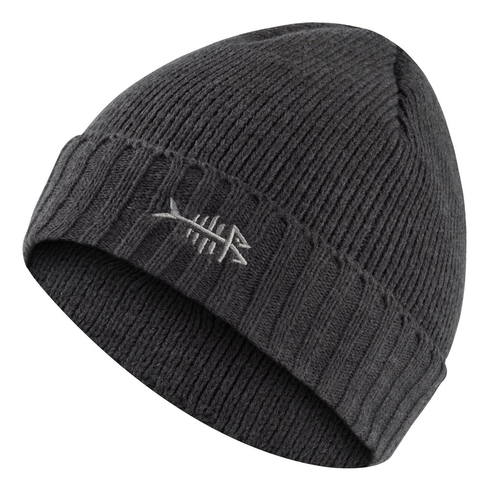 BASSDASH Winter Beanie Hats with Fleece Lining Thick Warm for Men Women Stretchy Fit Unisex Cuffed Knit Hat Heather Dark Grey