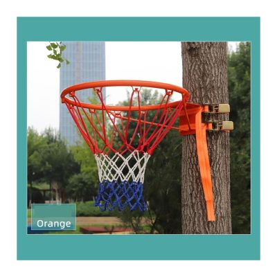 AOKLEY Portable Shoot at The Basket Frame Free Punching Basketball Frame, Wall Mounted Standard Hoop, Portable Shooting Basket for Outdoor and Indoor Use (Color : Orange, Size : 45cm)