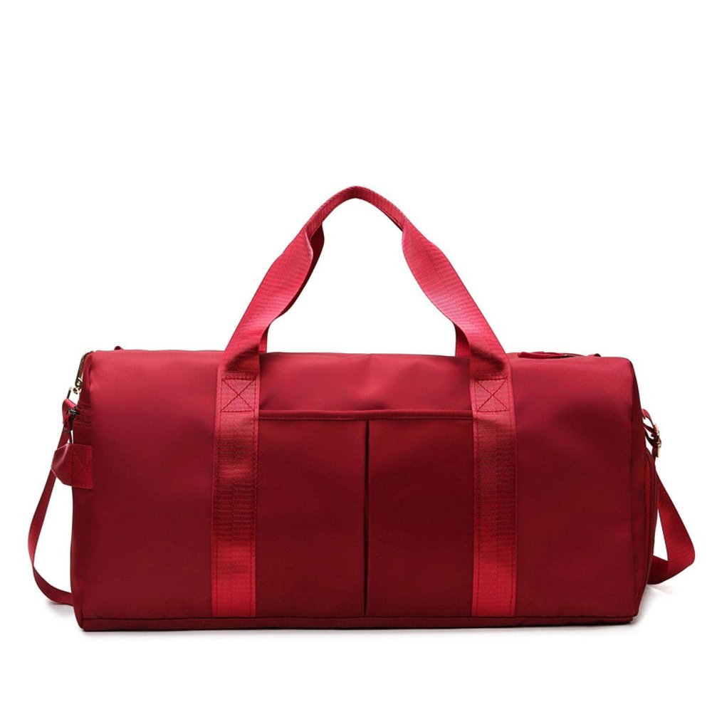 Double Wet and Dry Separation Fitness Bag Men's Swimming Training Bag Sports Bag Tide Hand-held Cross-body Travel Bag Round Basketball Bag