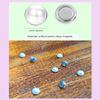 JEWSUN Bridal veil Wedding Veil Weights Magnetic Double Sided Artificial Pearls (White round pearl silver button, 12) view 2