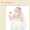 JEWSUN Bridal veil Wedding Veil Weights Magnetic Double Sided Artificial Pearls (White round pearl silver button, 12) view 4