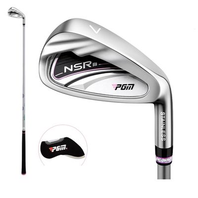 Professional Lady Golf Club Iron #7 - Carbon or Steel Shaft Golf Iron for Woman - Competition Golf Irons with Golf Headcover (with Carbon Shaft,Black)