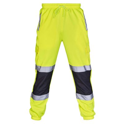 Mens Pioneer Reflective Safety Pants Lightweight Baggy High Visibility Safety Work Pants Outdoor Waterproof Rain Pants Trousers Green