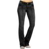 Bell Bottom Jeans for Women Casual Wide Leg Jeans Vintage Flare Jeans Slim Fit Bootcut Denim Pants Mid Waist Teen Girls Ankle Jeans Black view 1