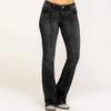 Bell Bottom Jeans for Women Casual Wide Leg Jeans Vintage Flare Jeans Slim Fit Bootcut Denim Pants Mid Waist Teen Girls Ankle Jeans Black view 2