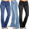 Bell Bottom Jeans for Women Casual Wide Leg Jeans Vintage Flare Jeans Slim Fit Bootcut Denim Pants Mid Waist Teen Girls Ankle Jeans Black view 3