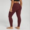 ODODOS Women's Cross Waist Full Length Yoga Leggings with Inner Pocket, Inseam 28" Gathered Crossover Workout Yoga Pants, Burgundy, Small view 3