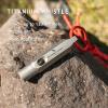 Boundless Voyage Titanium Whistle Emergency Survival Safety Whistles with Lanyard Loud for Outdoor Camping Hiking Coaches Training Sports Keychain Whistle (2 PCS - Ti9015) view 2
