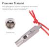 Boundless Voyage Titanium Whistle Emergency Survival Safety Whistles with Lanyard Loud for Outdoor Camping Hiking Coaches Training Sports Keychain Whistle (2 PCS - Ti9015) view 4