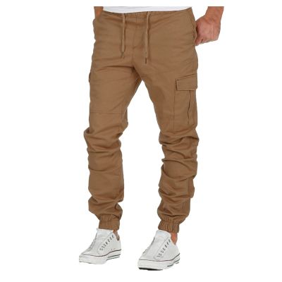 Mens Outdoor Cargo Hiking Pants Lightweight Relaxed Fit Baggy Tactical Pants Elastic Waist Drawstring Stretch Flex Ripstop Tactical Work Pants Athletic Joggers Casual Slacks Trousers Khaki