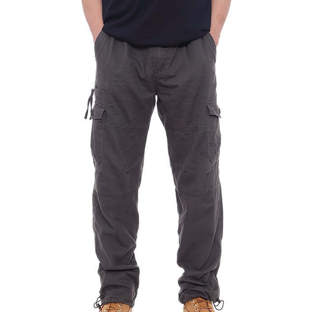 Mens Outdoor Cargo Pants Relaxed Fit Casual Athletic Sports Pants Jogger Sweatpants Multi Pockets Lightweight Tactical Pants Cotton Outdoor Military Combat Cargo Trousers