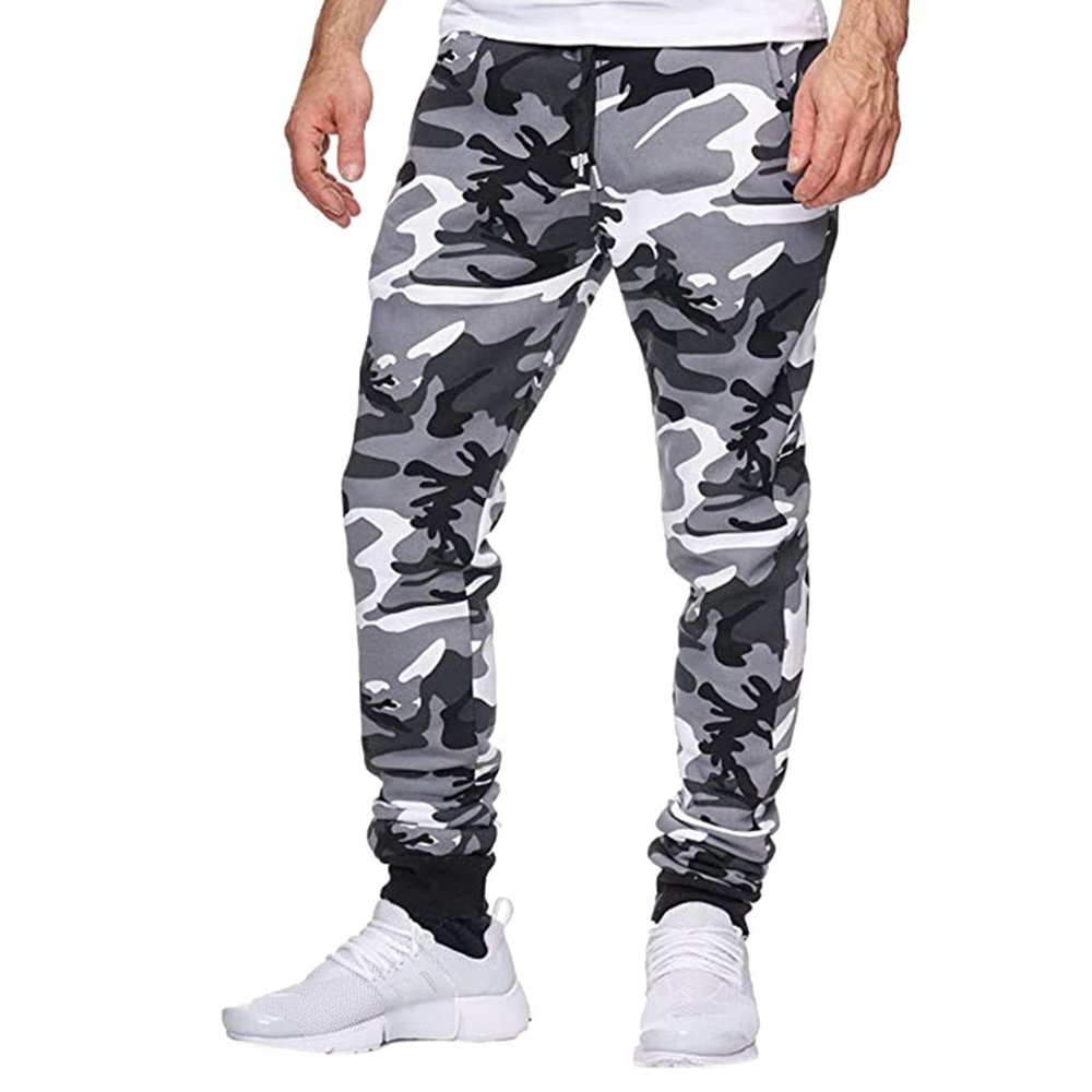 Mens Outdoor Camo Cargo Pants Relaxed Fit Lightweight Tactical Pants Casual Work Ripstop Cargo Military Combat Trouser