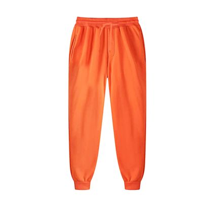 XUETON Mens Casual Jogger Pants Drawstring Elastic Waist Workout Athletic Baggy Sweatpants Outdoor Jogging Training Running Sports Cuffed Ankle Sweats Pants Trousers Orange