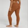 ODODOS Women's Cross Waist Full Length Yoga Leggings with Inner Pocket, Inseam 28" Gathered Crossover Workout Yoga Pants, Caramel, Small view 3