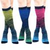 Compression Socks for Women Men Support Socks 15-20 mmhg knee high Compression Stockings 3 Pairs for Nurse (Large-X-Large, Assorted B) view 1