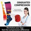 Compression Socks for Women Men Support Socks 15-20 mmhg knee high Compression Stockings 3 Pairs for Nurse (Large-X-Large, Assorted B) view 3