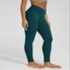 ODODOS Women's Cross Waist Full Length Yoga Leggings with Inner Pocket, Inseam 28" Gathered Crossover Workout Yoga Pants, Forest Teal, Medium view 2