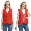 TopTie Custom Unisex Work Vest Volunteer Staff Button Vest Printed Embroidered Your Text Logo-Red-2XL view 4