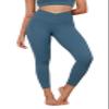 ODODOS Women's Cross Waist 7/8 Yoga Leggings with Inner Pocket, Inseam 25" Gathered Crossover Workout Yoga Pants, Ink Blue, Small view 1