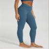 ODODOS Women's Cross Waist 7/8 Yoga Leggings with Inner Pocket, Inseam 25" Gathered Crossover Workout Yoga Pants, Ink Blue, Small view 2