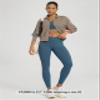 ODODOS Women's Cross Waist 7/8 Yoga Leggings with Inner Pocket, Inseam 25" Gathered Crossover Workout Yoga Pants, Ink Blue, Small view 4
