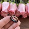 6 mm Black Wedding Band for Men Women Tungsten Carbide Ring with Nature Wood Inlay Comfort Fit view 3