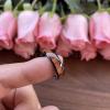 6 mm Black Wedding Band for Men Women Tungsten Carbide Ring with Nature Wood Inlay Comfort Fit view 4