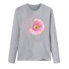 Breast Cancer Awareness Shirts for Women 2023 Pink Ribbon Graphic Tee Long Sleeve Casual Pullover Crewneck Sweatshirt Womens Clothing Fall and Winter Silver 2X view 2