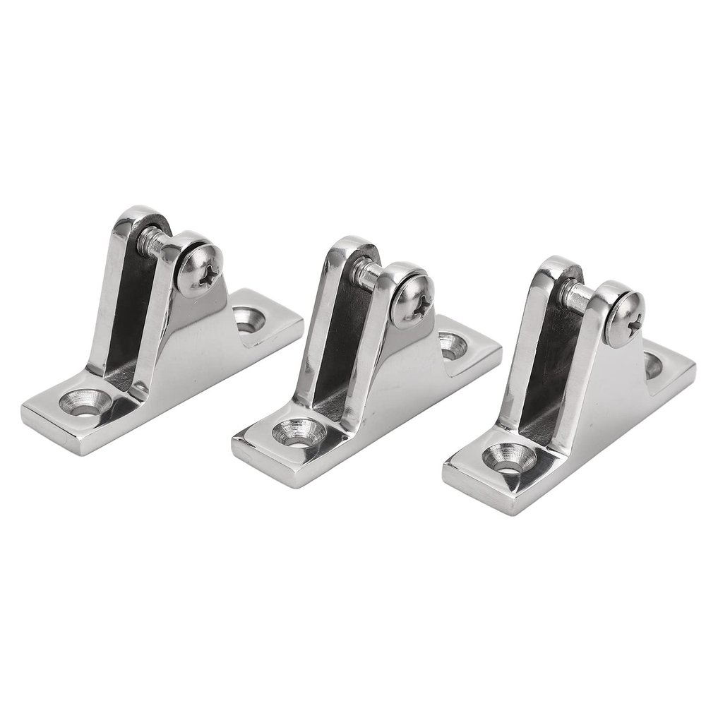Glomora Premium 316 Stainless Steel Boat Bimini Top Swivel Hinge Deck Side Mount, Quick Release 90 Deck Hinge for Boats, Canoes, and Kayaks