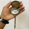 Compass Leather case Vintage Brass Nautical Clock Antique Gift Sundial Pocket Retro Marine Christmas Engraved Clocks Chrome|Go Confidently in The Direction Engraved Compass|2 Inch|DM Vintage| view 4
