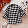 Toddler Boys Girls Shirt Coat Jacket Plaid Long Sleeve Kids Turn Down Collar Button Tops Toddler Boy Winter Jacket (Black, 12-18 Months) view 4