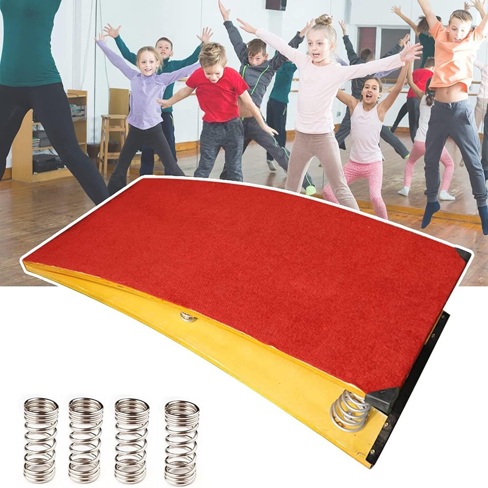 CIRCIR Gymnastics Springboard Vault Training Spring Board, Home Kids Springboards - Including 4 Springs, Portable Mini Trampoline/Sport Equipment