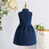 Ikevan Kids Toddler Casual Outfits Baby Girls Spring Summer Solid Sleeveless Jeans Princess Dress for 5 to 10 Years Girls (Z-Blue, 5-6 Years) view 2
