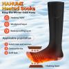 Heated Socks for Men Women, 3.7V 4000mAh Rechargeable Heated Socks with 3 Heating Level Electric Socks Washable Heated Ski Socks for Outdoor Hiking, Fishing, Skiing, Cycling and Camping view 3