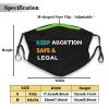 Keep Abortion Safe and Legal Face Mask Adult Reusable Dust Masks Outdoor Black view 2