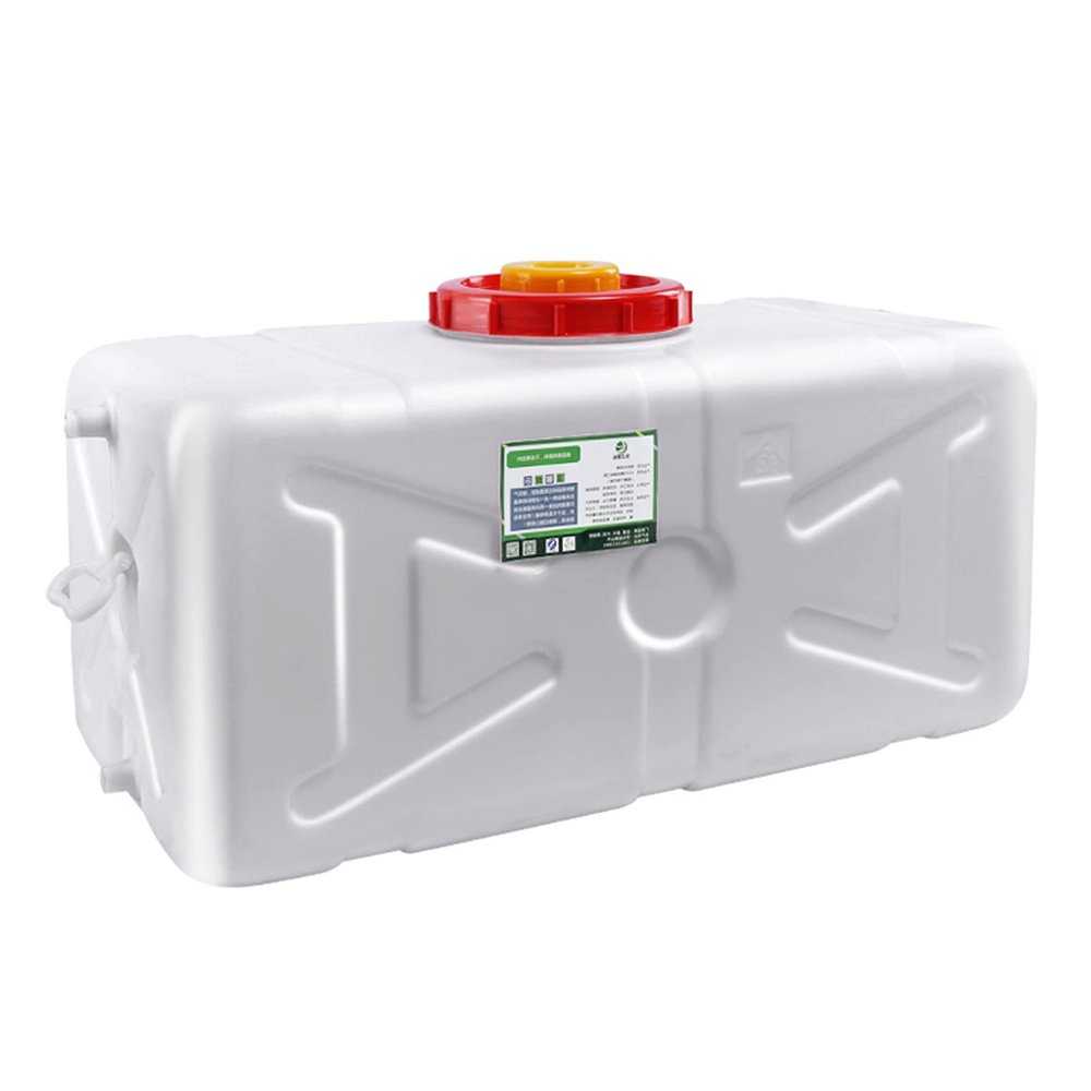 DJYTUSB Camping 45 Liters White Water TankPlastic BucketFood-Grade Rectangular Thickened Water Tower with Faucet for Household Water Storage