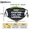 Keep Abortion Safe and Legal Face Mask Adult Reusable Dust Masks Outdoor Black view 2