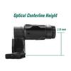 3X Magnifier Scope with Riser Scope Mount 30mm Ring QD Mount 2.26" Optical Centerline Height Combo 2PCS view 3