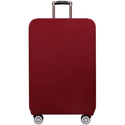 Morbuy Luggage Cover for Suitcase, Travel Suitcase Cover Protector Fit 18-32 Inch Luggage, Washable Baggage Covers with Zipper for Women Men Business Vacation (Burgundy red,M)