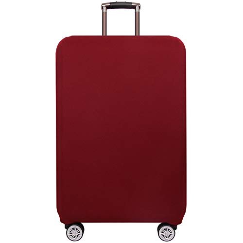 Morbuy Luggage Cover for Suitcase, Travel Suitcase Cover Protector Fit 18-32 Inch Luggage, Washable Baggage Covers with Zipper for Women Men Business Vacation (Burgundy red,M)