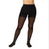 Hanes EcoSmart Diamond Outline Women's Fashion Tights, Control Top, Sheer Toe, Black, Size X Large (Pack of 1) view 1