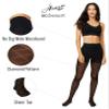 Hanes EcoSmart Diamond Outline Women's Fashion Tights, Control Top, Sheer Toe, Black, Size X Large (Pack of 1) view 2