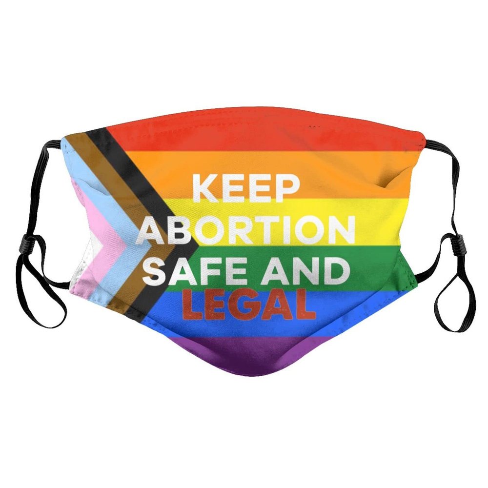 Keep Abortion Safe and Legal Face Mask Adult Reusable Dust Masks Outdoor Black