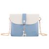 AISPARKY Small Crossbody Purse, PU Leather Small Purse for Girls With Pendant With Strap/Gold Chain Strap (Goldchain-Sky Blue)