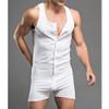 Men'S Cotton Tank Top One Piece Wrestling Singlet Bodysuit Leotard Underwear Athletic Stretchy Boxer Briefs Underwear (White-5PC,XXL) view 2